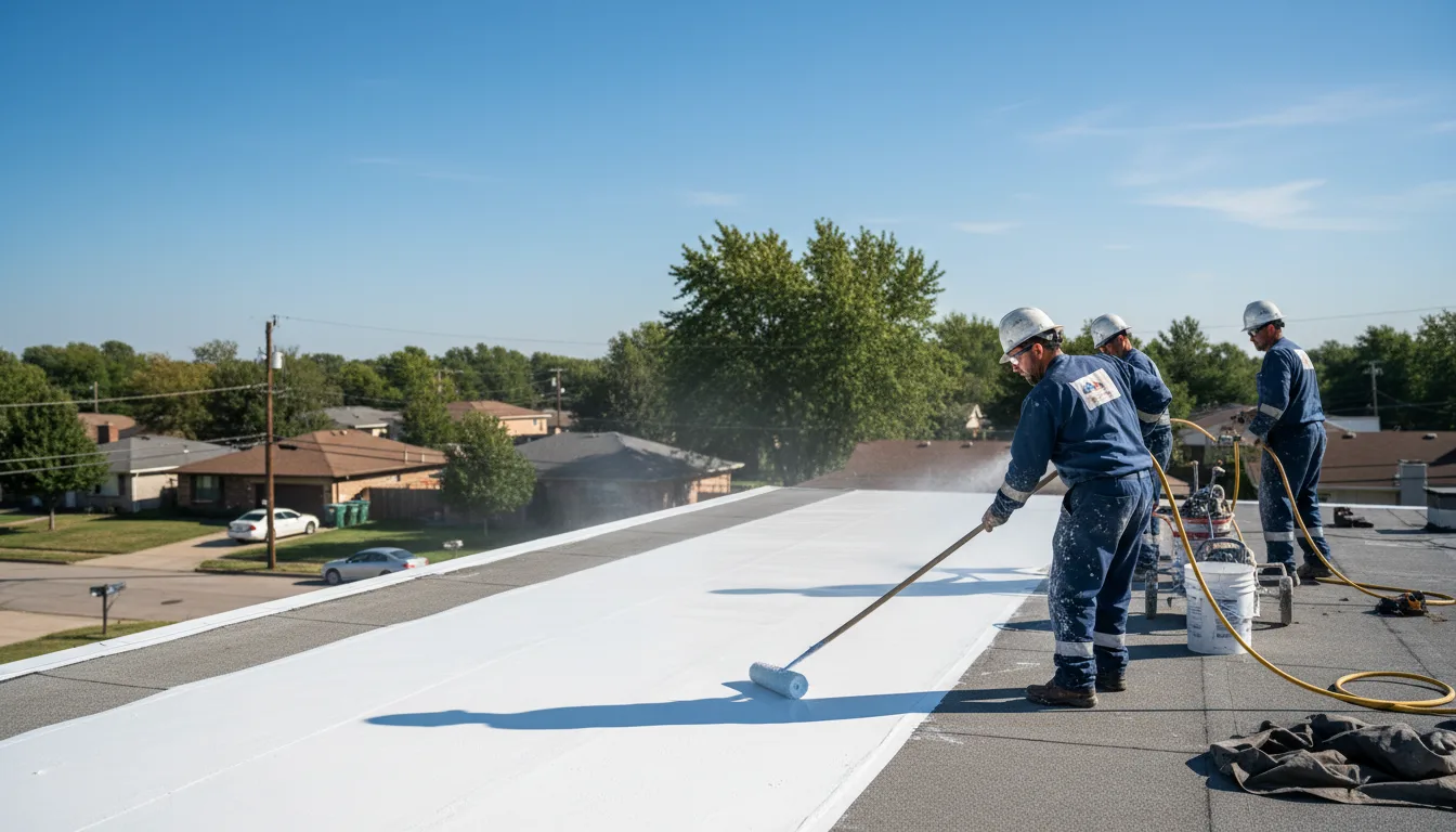 Commercial roof coating in Hitchcock, TX near me
